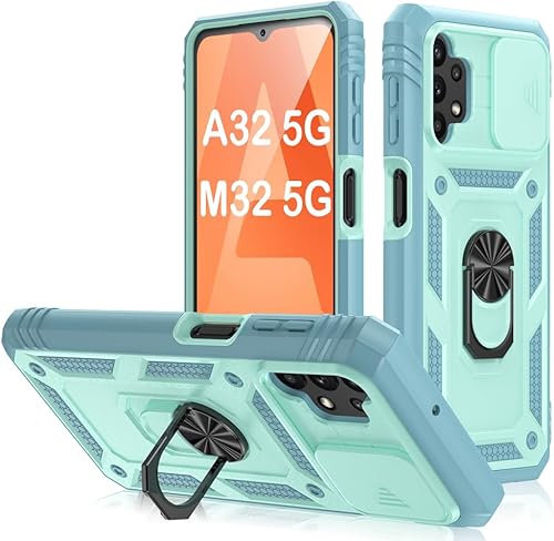 Miniatura 90 de PASNEW Funda para cámara Samsung Galaxy A15 5G, soporte metálico de grado militar, resistente a prueba de golpes, carcasa rígida para Samsung A15