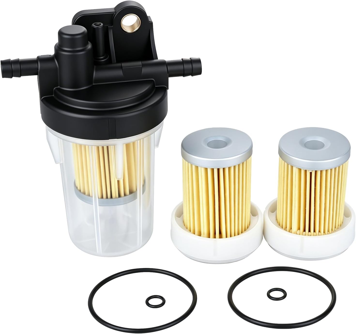 iFJF 6A320-58862 Fuel Filter Assembly Replacement for Kubota B L Series RTV | OE 6A320-58830, B2320 B2410 L2800 L3400 M5640SU, Uniformly-Pleated High-Efficiency Media, Rust & Metal Debris Filtration