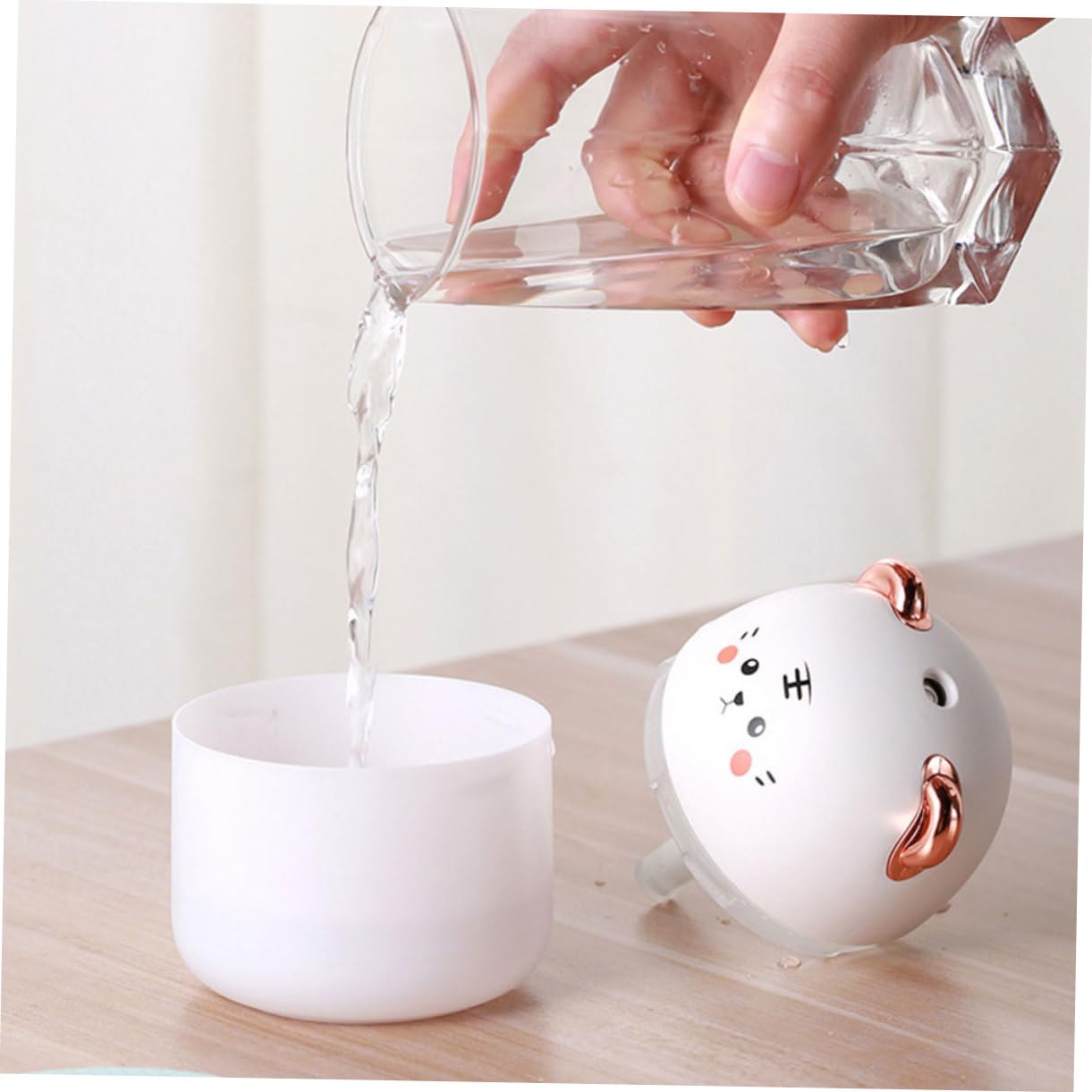 Amazon.co.jp: ETHZZLE 漫画の虎デザインミニ加湿器 250ML容量 静音