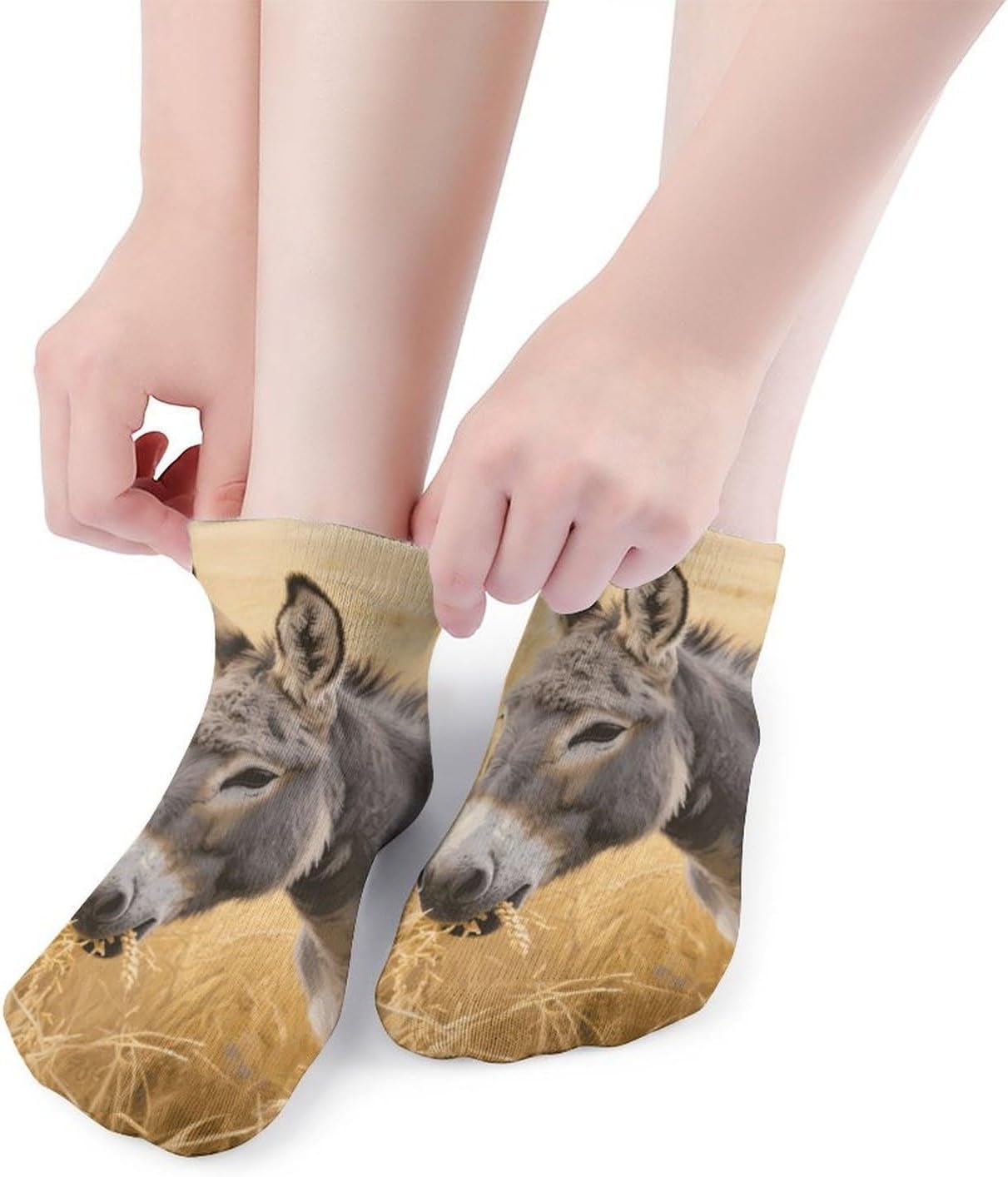 5 Pairs Donkey Ankle Socks Breathable Low Cut Short Socks
