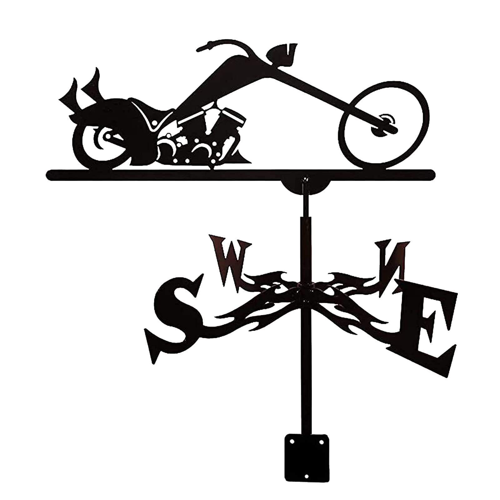 CZYLJLK Animal Metal Weather Vane, Vintage Weathercock Hollow Direction Indicator Weathervane for Outdoor Garden Roof Paddock Decoion-Motorcycle