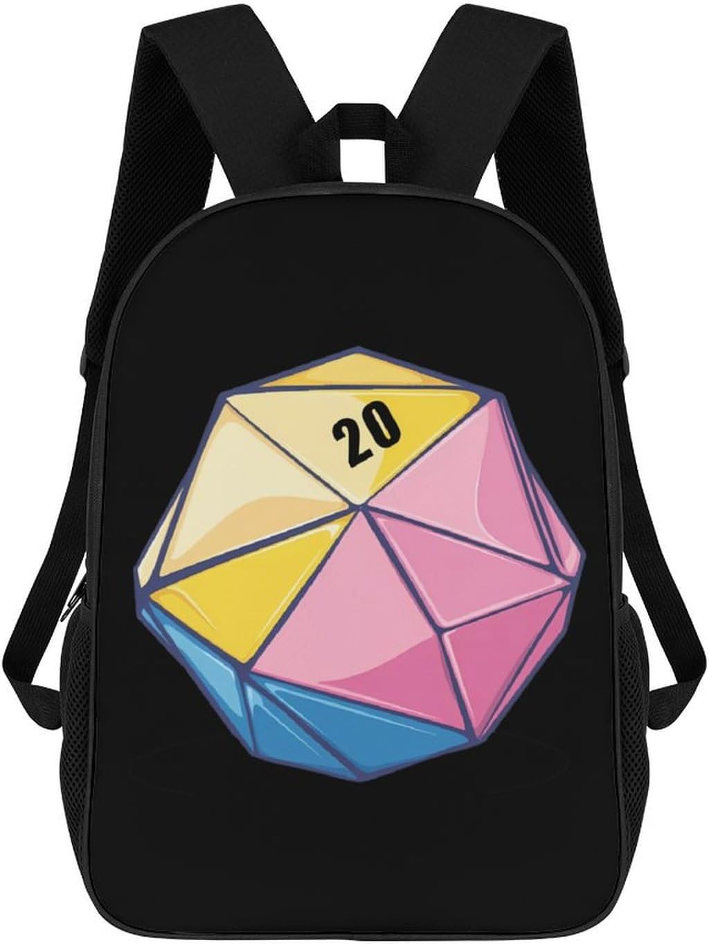 Pansexual Flag Dice Laptop Backpack for Men Women 17 Inch Shoulder Bag Travel Daypack