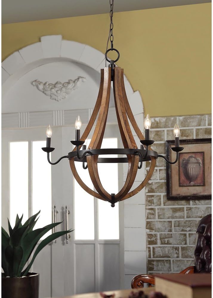 Vineyard Oil-Rubbed Bronze 6-Light Chandelier