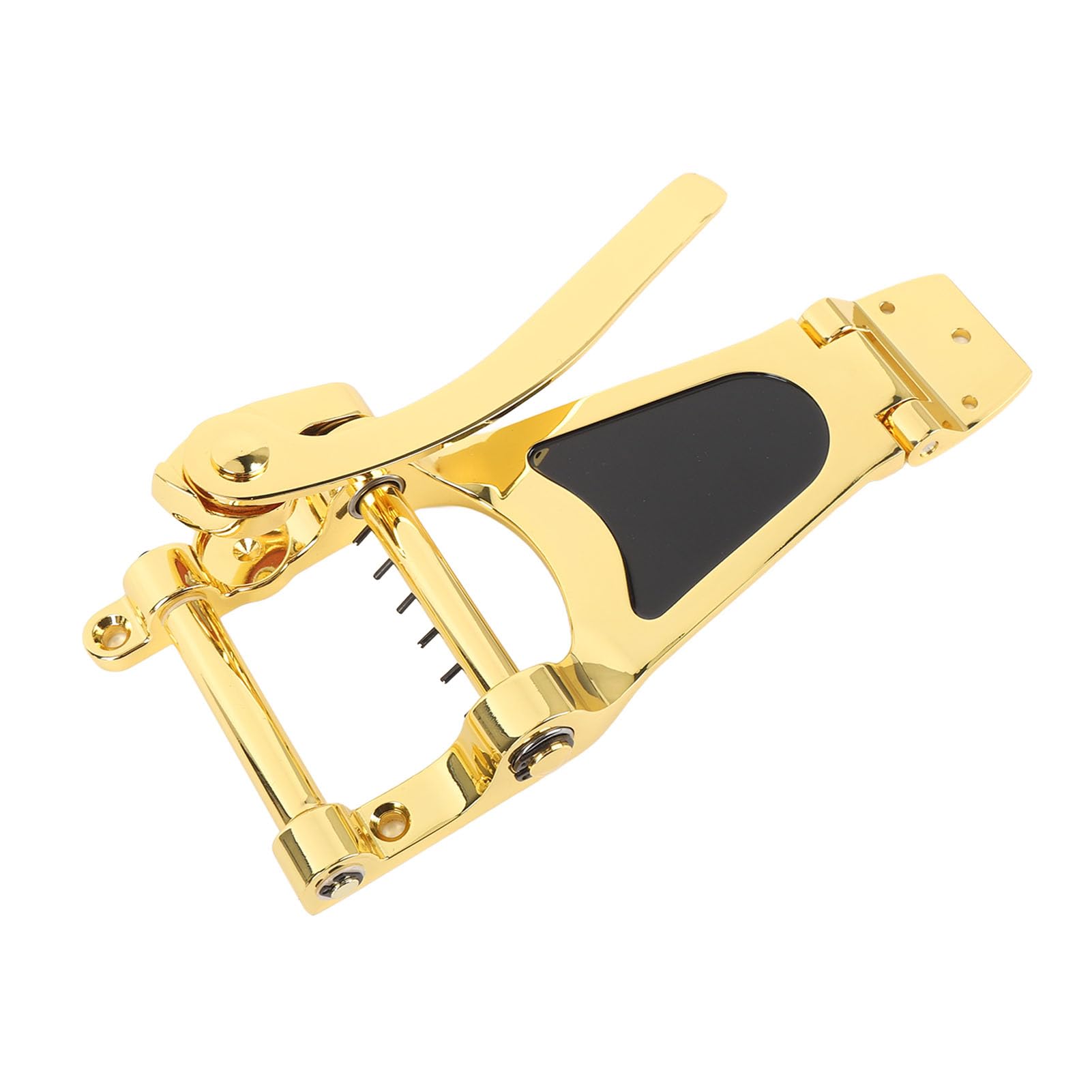 SEAFRONT Cordiera Tremolo con Barra Fissa a Rulli per Chitarre Elettriche Hollow Body Ricambio ETC ES355, Zinco Lega Cromato, Molla Collegata, Regolabile in Altezza (D'oro)