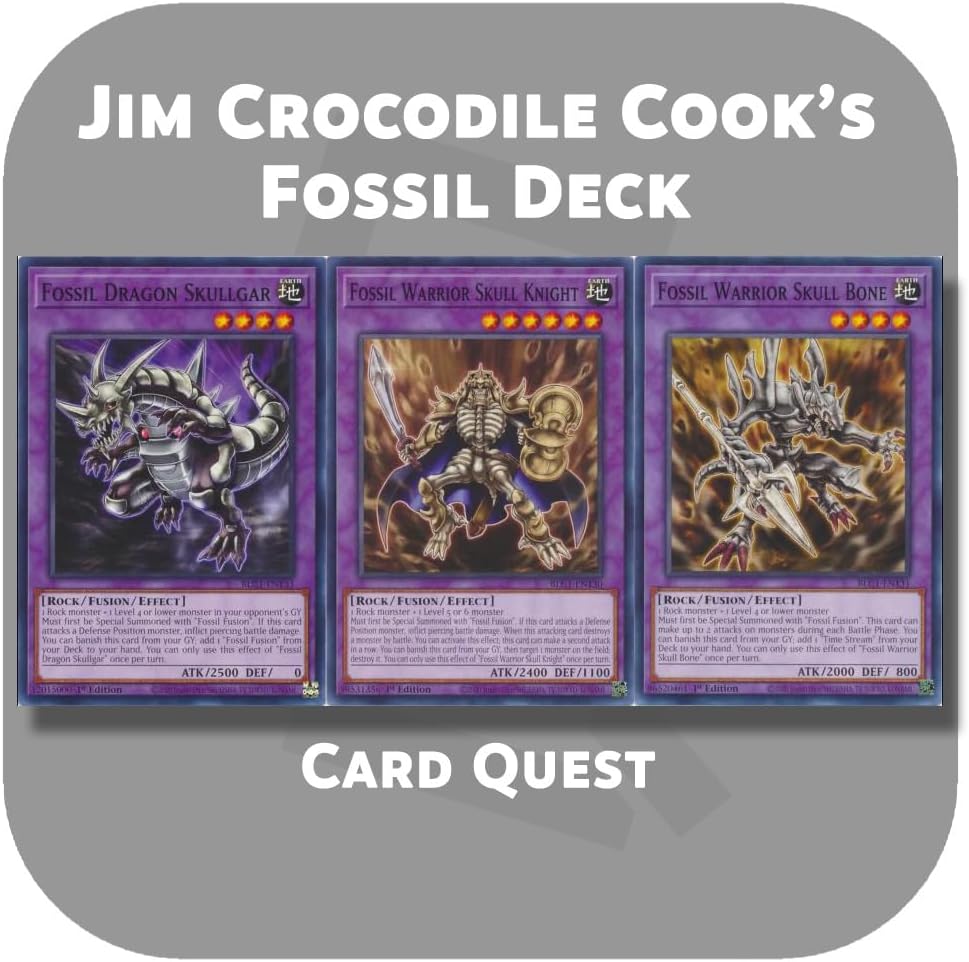 Complete Custom Deck for Yu-Gi-Oh! GX - Jim Crocodile Cook's Fossil Fusion Deck