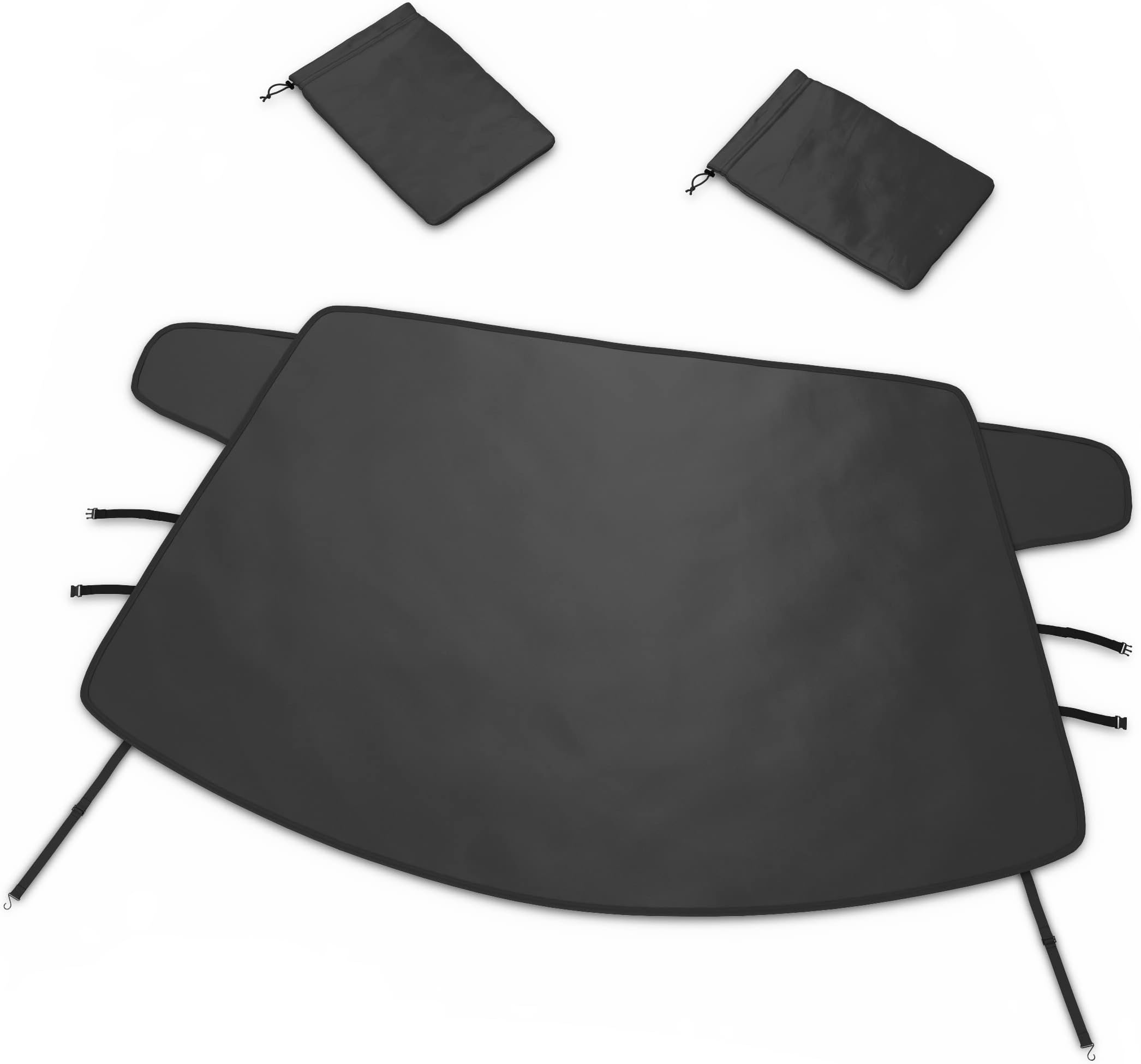 Autotech ParkCustom-fit Snow Cover Compatible with 2014-2021 Ford Ecosport, Windshield Cover Comes with Rear Mirror Cover