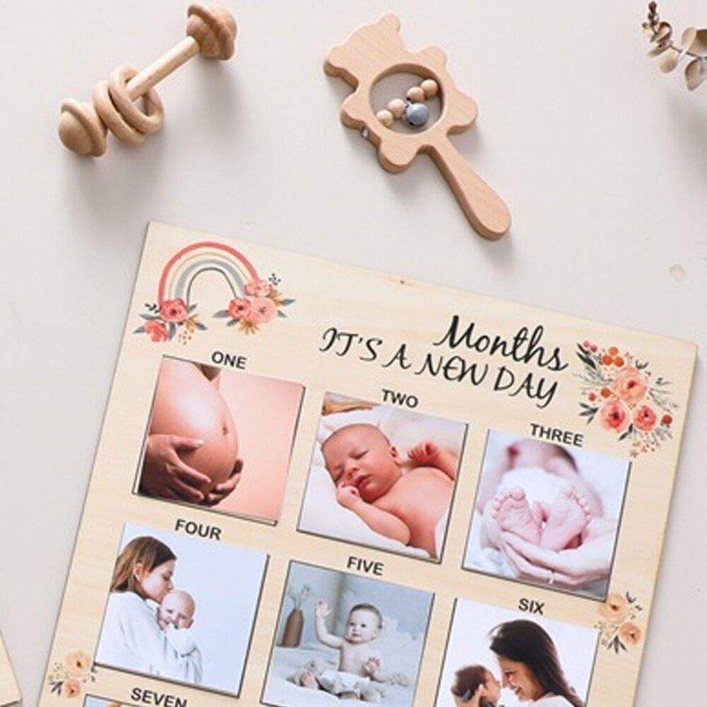 Cornice portafoto in legno personalizzata per neonati. Idea regalo per un neonato. Cornice per celebrare la nascita del tuo bambino. - Italia