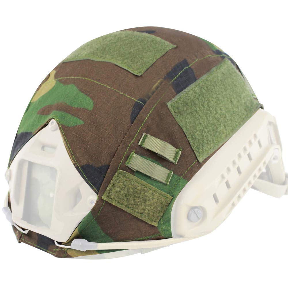 ZTBF Tactical Camouflage Helmet Cover for MH/PJ Series Fast Helmet Accessories-Woodland (No Helmet)