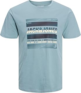 JACK & JONES Men's Corac Crew-Neck Short-Sleeves Plus Size T-Shirt (pack of 1)