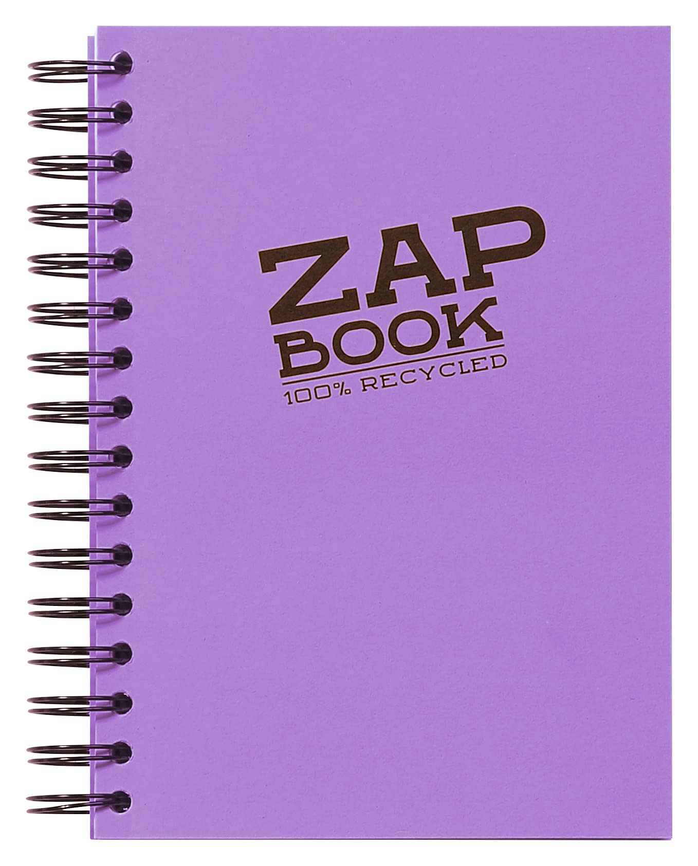 Clairefontaine 8360Cpack - Carnet Spiralé Zap Book - 160 Feuilles Papier Croquis 100% Recyclé - A5 14,8x21 cm 80g - Couleur de Couverture Aléatoire - Paquet de 5 Carnets