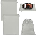 M METERXITY Ski Goggle Bag, Soft Microfiber Pouch Protective Storage Bags Case with Drawstring for Snow Goggles/Camera Lenses