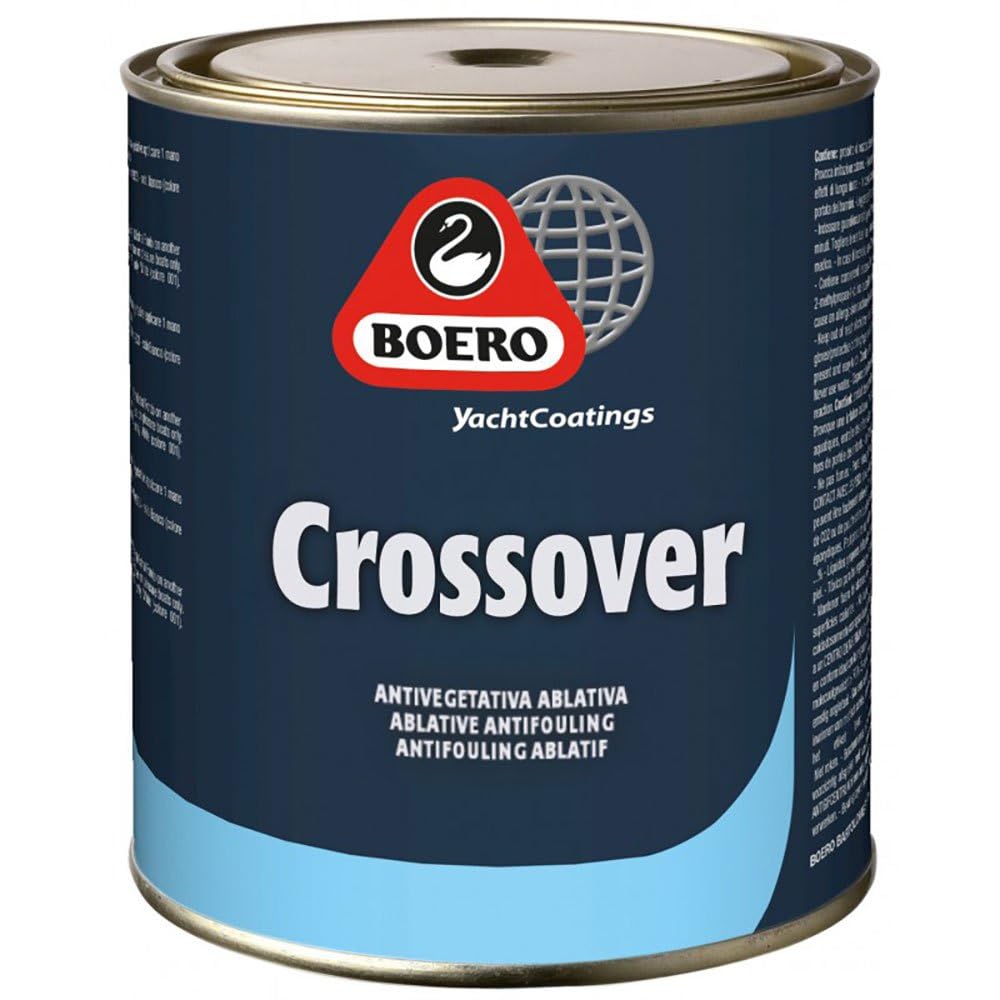 Boero YachtCoatings Crossover - Antivegetativa per Imbarcazioni 0,75LT Autopulente Autolevigante Ablativa di qualità (Bianco)