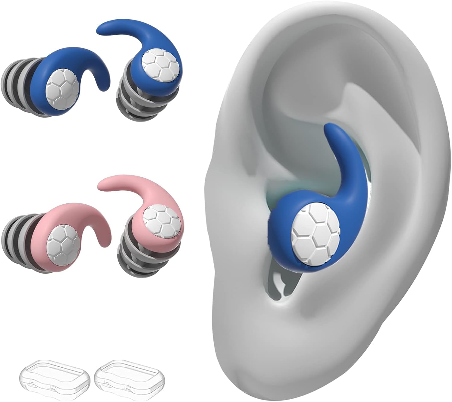 Konket 2 Pairs of Swimming Ear Plugs, Swim Ear Plugs Adults