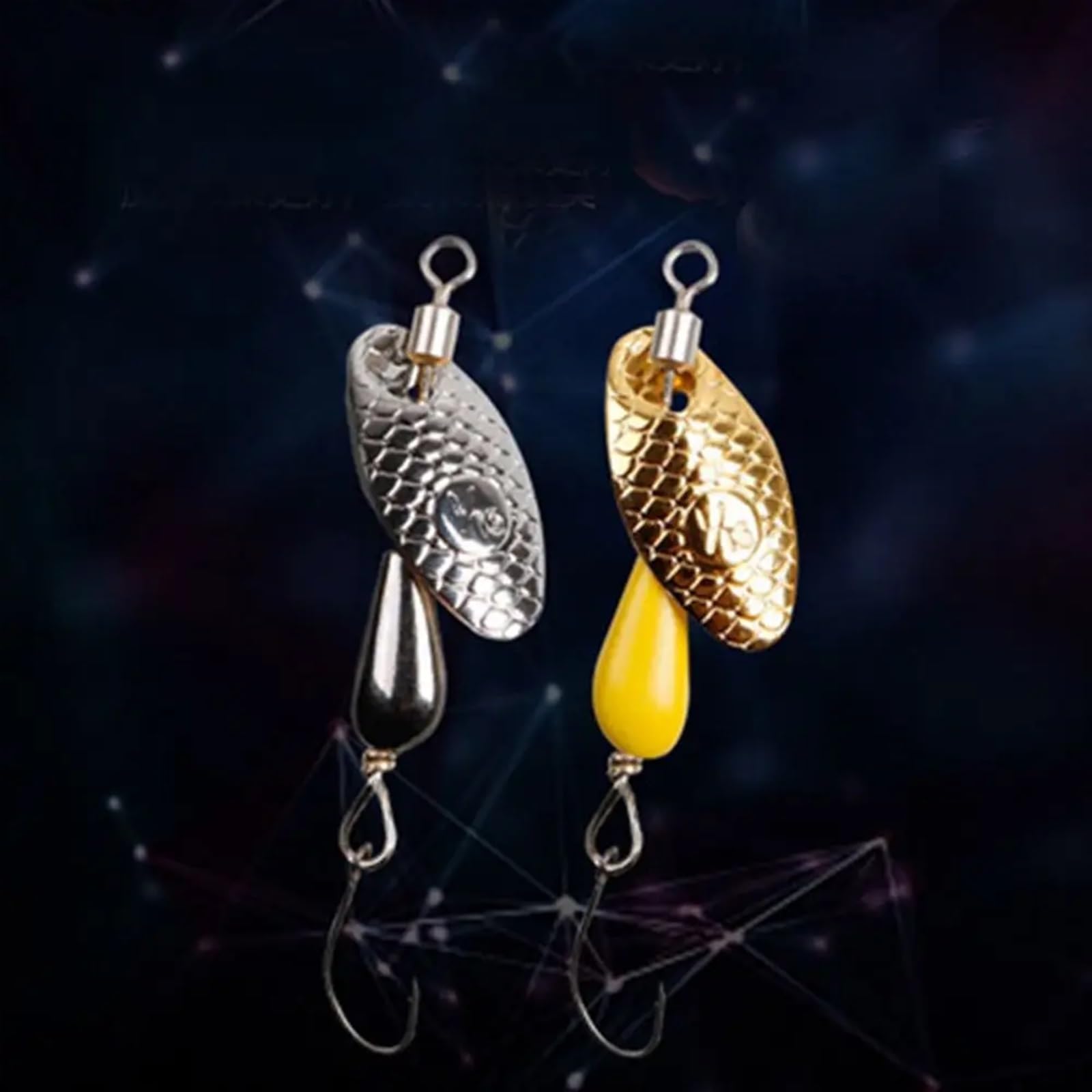 2,8/4,5/7g Rotierenden Spinner Löffel Fischerei Locken Künstliche Metall Pailletten Köder Einzel/Drillinge Haken wobbler Bass Forelle Barsch Pesca