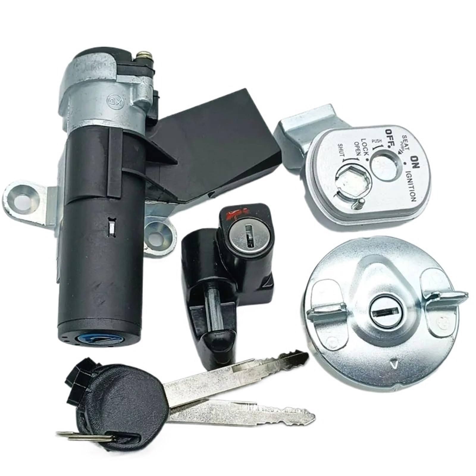 Moto Chiave Accensione Compatibile Con NPS50 Per Ruckus 50 2006-2017 Interruttore Avviamento Barilotto Serratura Accensione Interruttore Avviamento A Barilotto OEM: 35014-GEZ-Y21 35014-GEZ-611