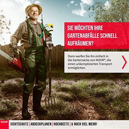 NOOR Professionele tuinzak, XL, 270 liter, Ø 67 x 75 cm, scheurbestendige tuinafvalzak, extra robuust, zelfstaande en… - Afbeelding 5
