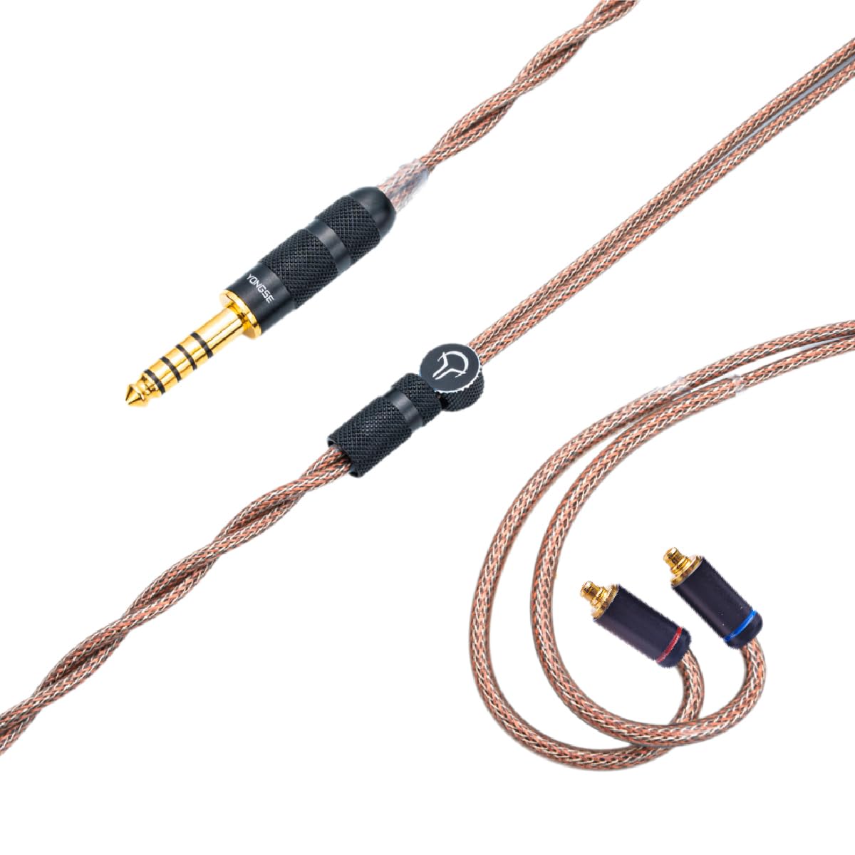YONGSE RedBunny Single Crystal Copper + Silver Plated Coaxial Cable, HiFi Grade Audio Cable, High Purity 6N OCC, Graphene Insulation Layer (4.4mm MMCX)