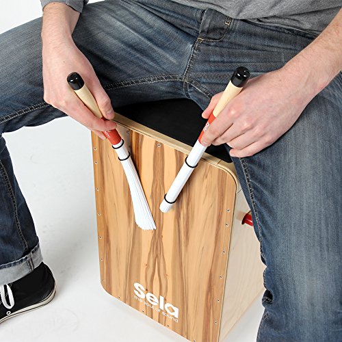 Sela SE 035 Cajon Brush 180 für Cajons, Percussion Instrumente und Schlagzeug, Cajon Zubehör, Drum Sticks mit Nylonfasern - Image 5