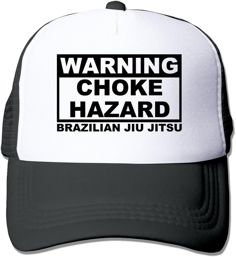SYL72 Brazilian Jiu Jitsu BJJ Warning Choke Ha Toddler KidsFunny Mesh Caps - Adjustable Caps