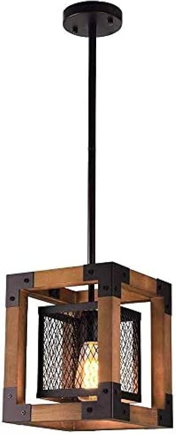 BUE Amerikaanse Hanglamp Armatuur Landelijke Stijl Metaal Massief Hout Kroonluchter Retro Rustiek Loft Antieke Lamp Vintage Pijp Schans Decoratieve Verlichtingsarmaturen En Plafondlamp Armatuur,incomp