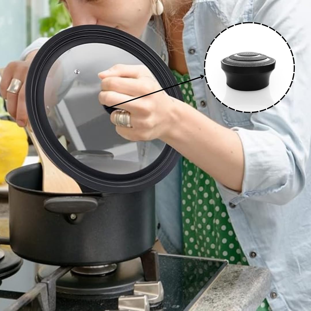 Plastic Knob for Hot Pot Lid Set of 5 | Pan Lid Replacement Knob | Holding Handle Cover for Cookware Lid | Ideal for Steel Ceramic Lid — Amazon image 3