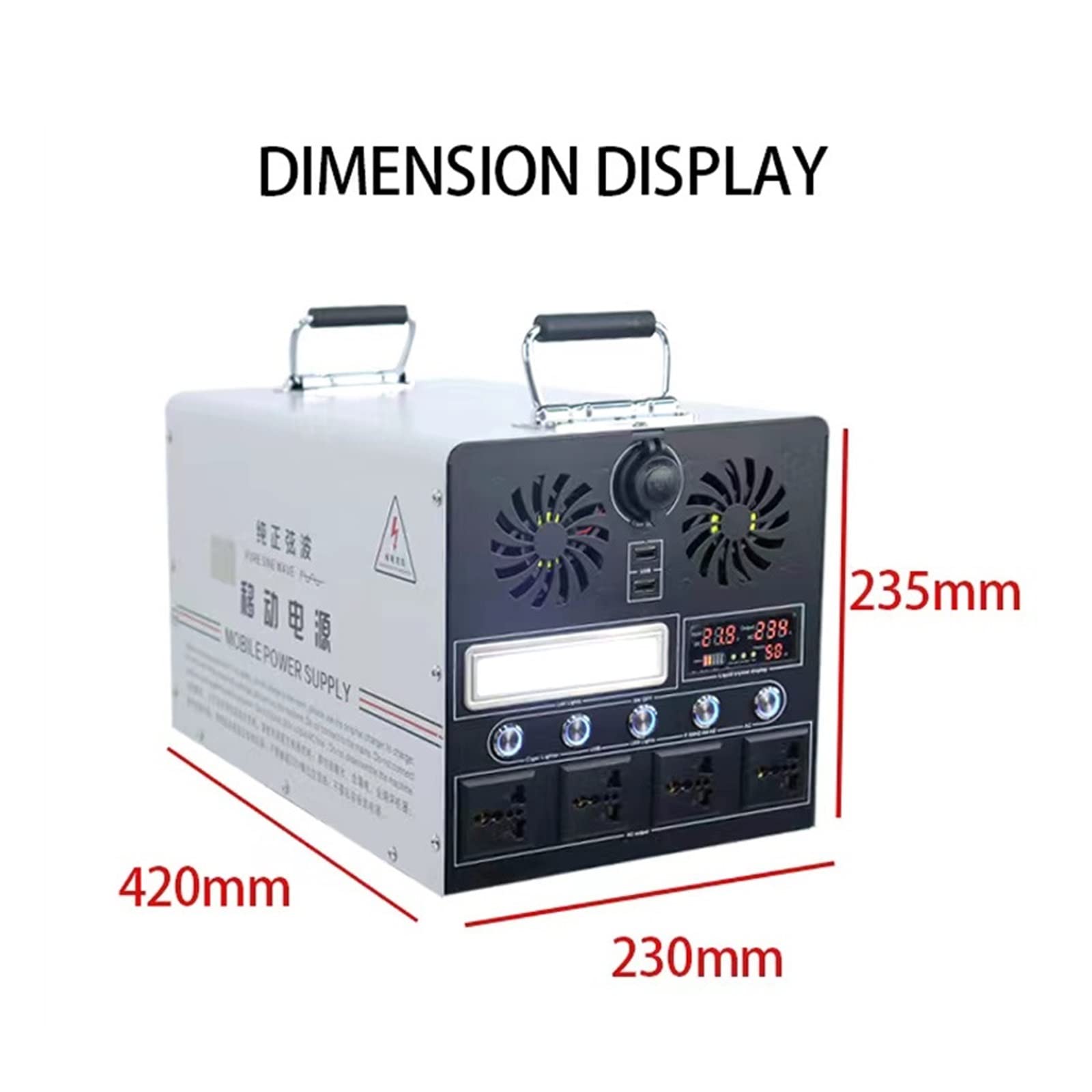 2500W Stacja zasilania generatora słonecznego 3100Wh Przenośne ładowanie awaryjne Dodatkowy akumulator Power Bank do biwakowania na zewnątrz (Kolor: 2500W 2400Wh, Rozmiar: 220V)