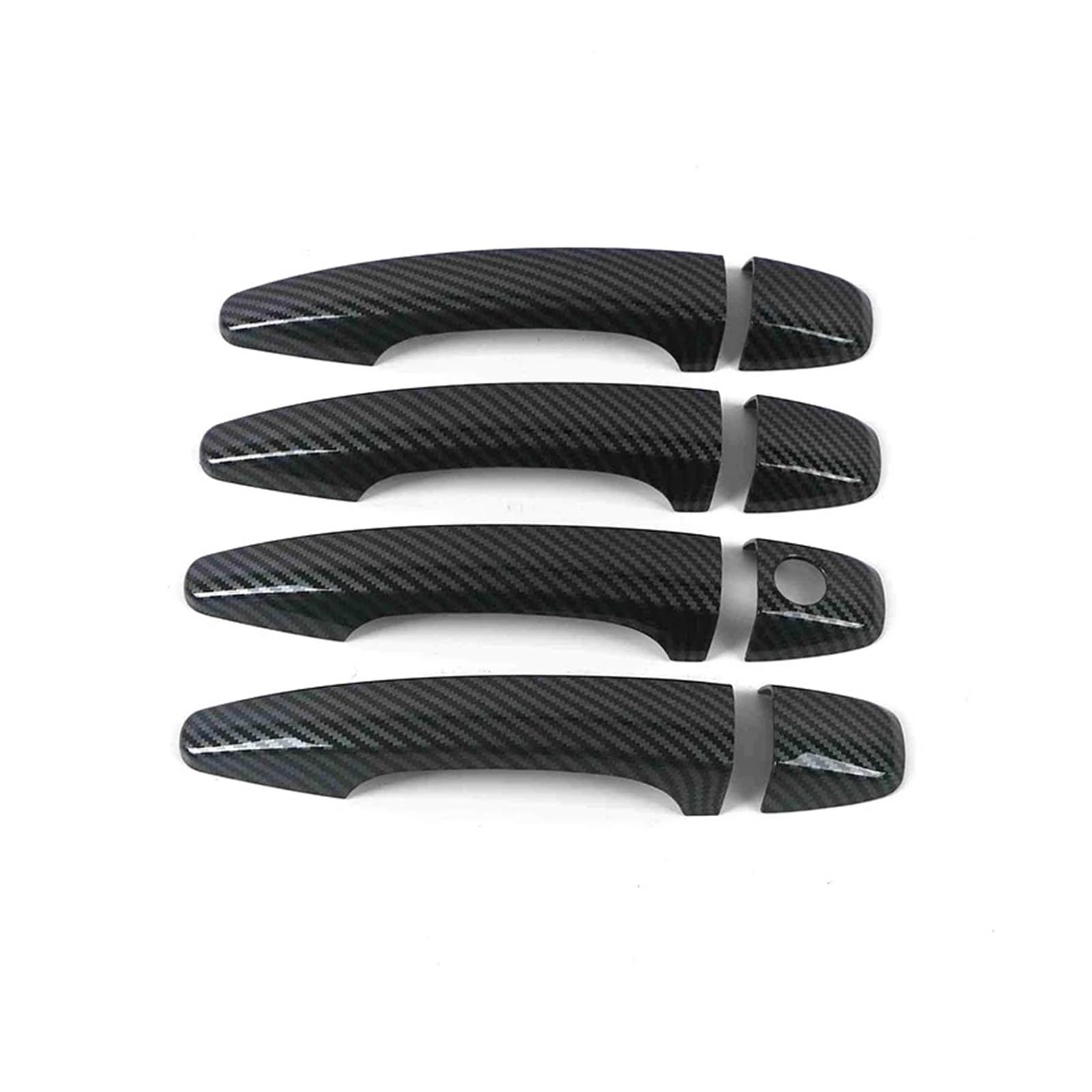 TNTGEBFVBG Universal Car Exterior Door Handle for Citroen for C4 2005-2009 Car Decoration Door Handle Cover Trim(1 Keyhole Carbon)