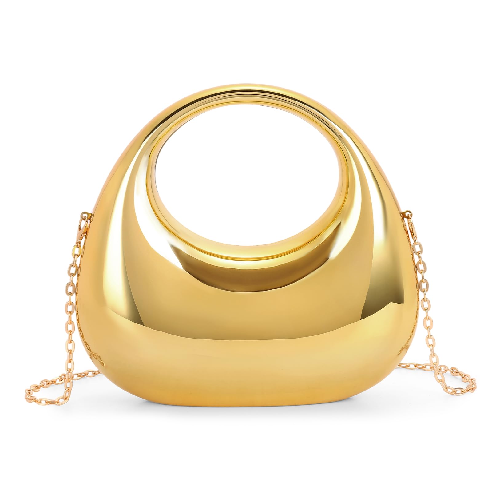 Clutch Purse for Women, Moon Evening Bag, Unique Handbag with Chain for Wedding Party Prom