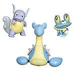 Pokmon Pokmon Battle Figure, Water-Type Theme 3 Pack with Froakie, Wartortle, Lapras - 4.5-inch Froakie Figure, 3-inch Wartortle Figure, 2-inch Froakie - Toys for Kids Fans - Amazon Exclusive