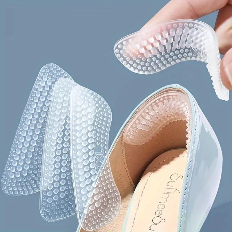Qinitzz shoe bite protector Self-Adhesive Heel silicone Grips,Inserts for Loose Shoes, Shoe Bite Protector & Heel Pads, Snugs for Shoe Insoles, Heel Pain Relief for Men & Women-image-2