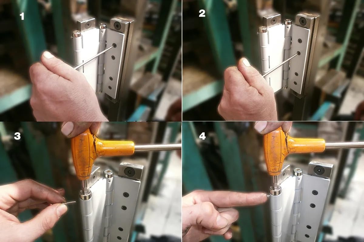 Coppia Di Cerniere a Molla Doppia Azione | Alluminio Verniciato Nero | Chiusura Automatica Per Porte A Saloon o Battenti