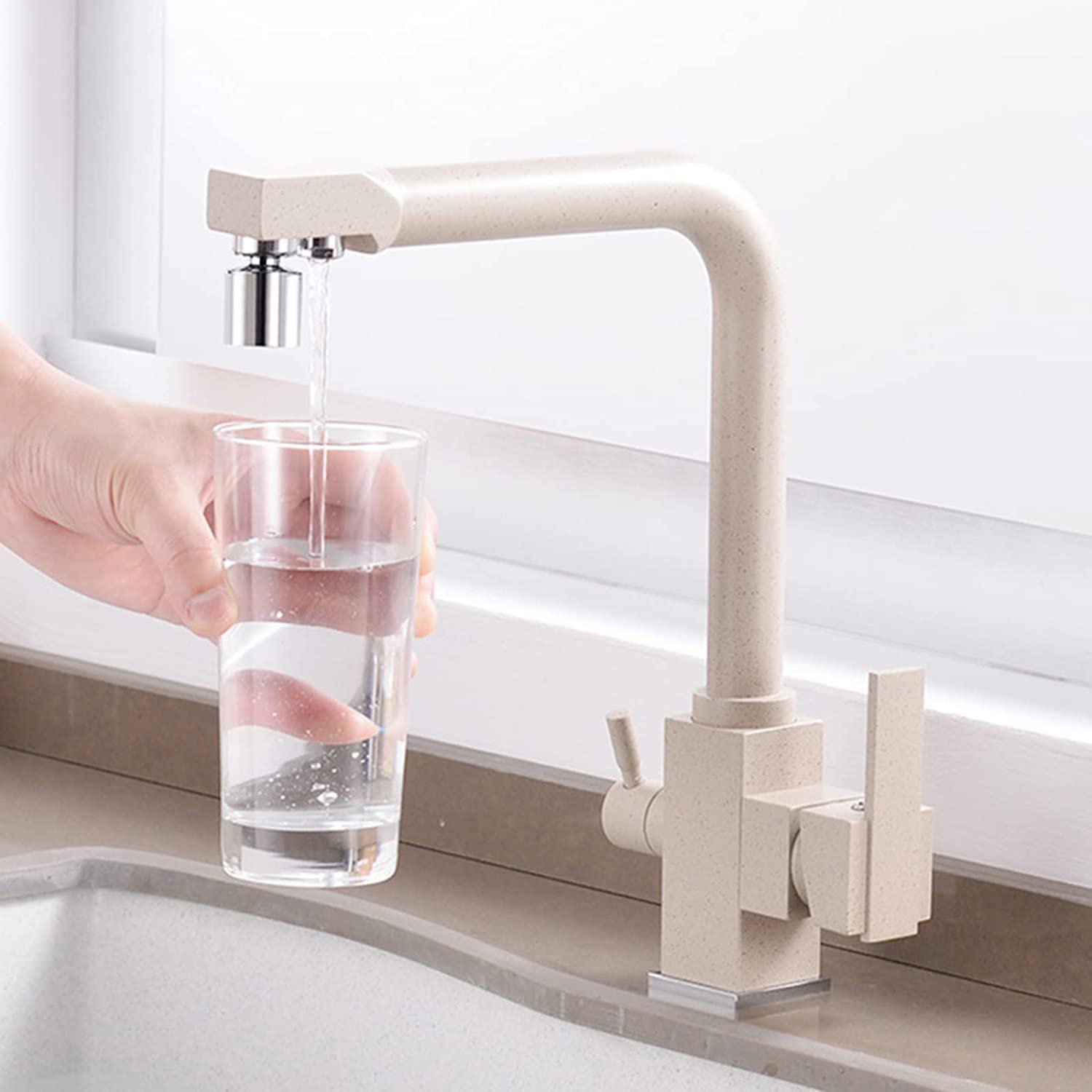 FCXWEVR 3Way Kitchen Faucet 3in1 Water Filter Tap Dual Mode & Single Mode HighQuality Kitchen Mixer Tap for Osmosis Systems Easy Installation & Durable Design