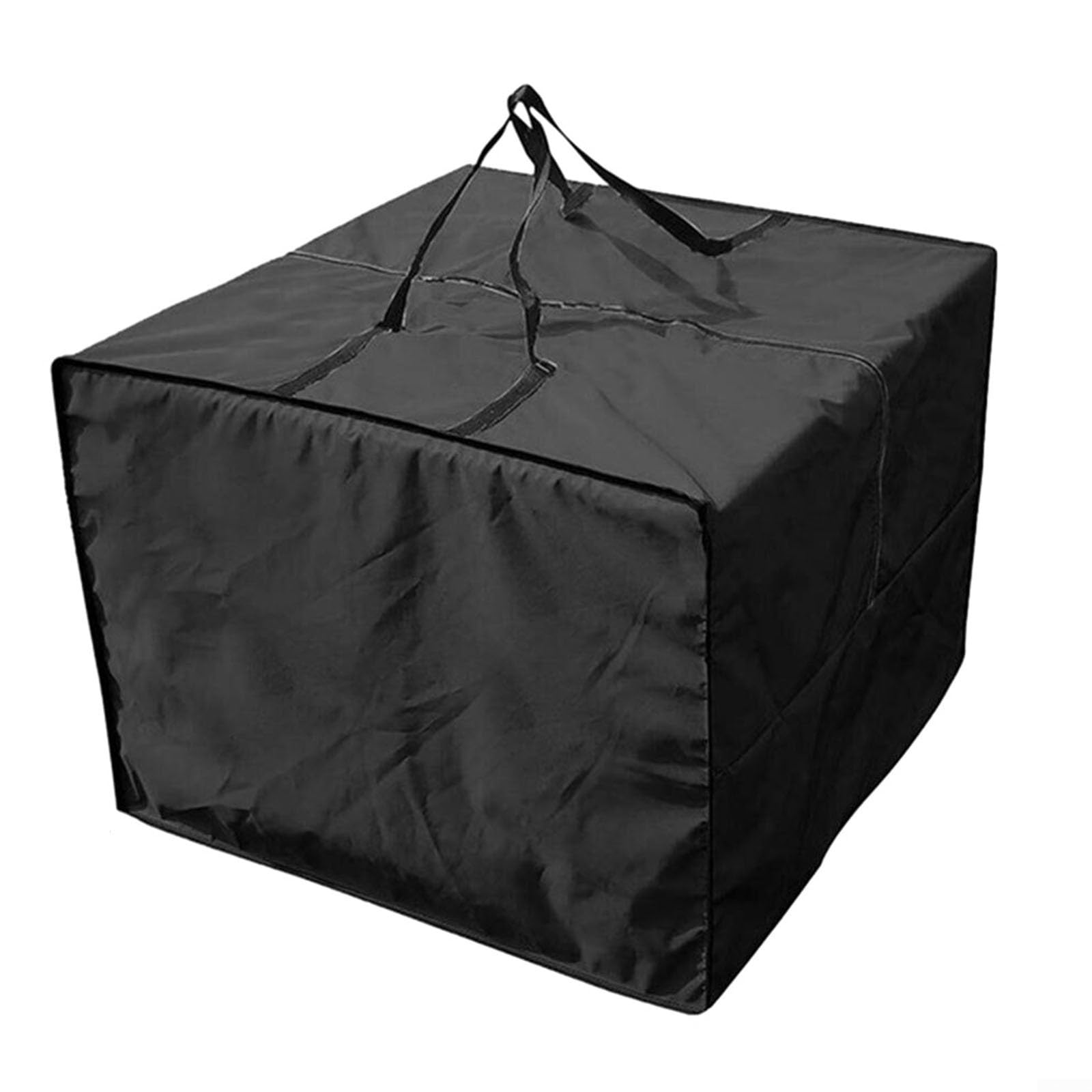 Drivstraw Waterproof Heavy-Duty Outdoor Garden Furniture Cushion Storage Bag with Closure, 81 x 81 x 61 cm, for Patio Cushions, Christmas Tree & Seasonal Items(Black)