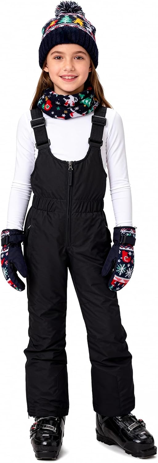 Wantdo Kids Girl's Waterproof Ski Bibs Warm Snow Winter Pants Winter Warm Pants Insulated - Image 2