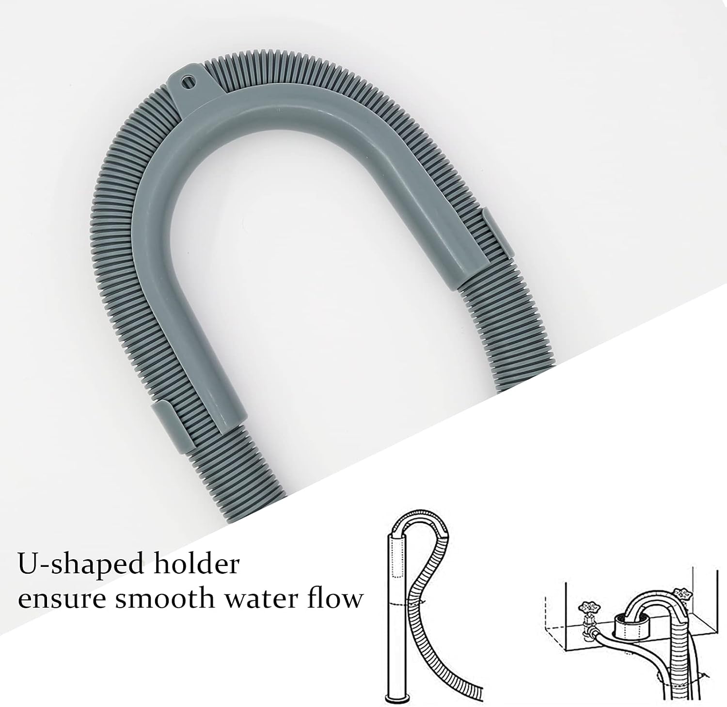 Quanerba Drain Hose Adapter Kit with Connector Clip Clamp 3M/2M/1.5M/1M, Adaptor Universal Dishwasher Washing Machine Washer - Image 5