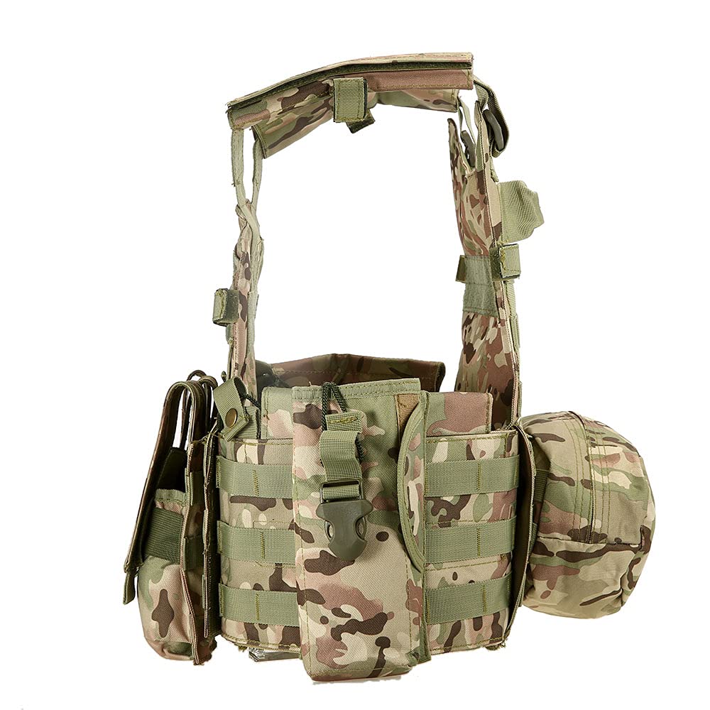 Gilet modulare da uomo esterno 600D oxford panno assicurato caccia Gear Load Carrier Vest con tasca idratazione