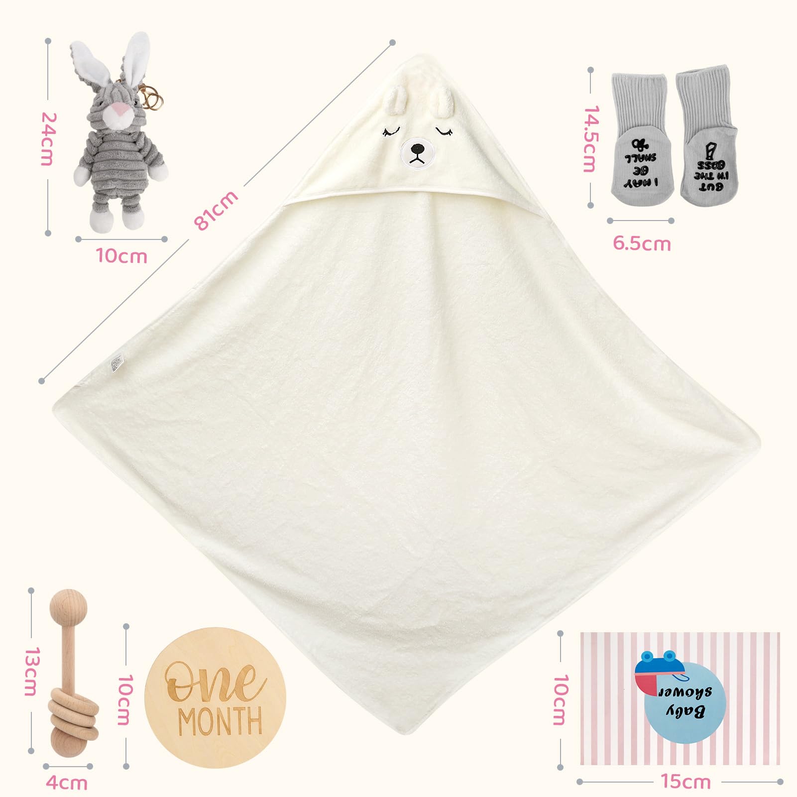 Confezione regalo per neonati personalizzata, Set di coperte, giocattoli, peluche, biglietti, calzini e scatole