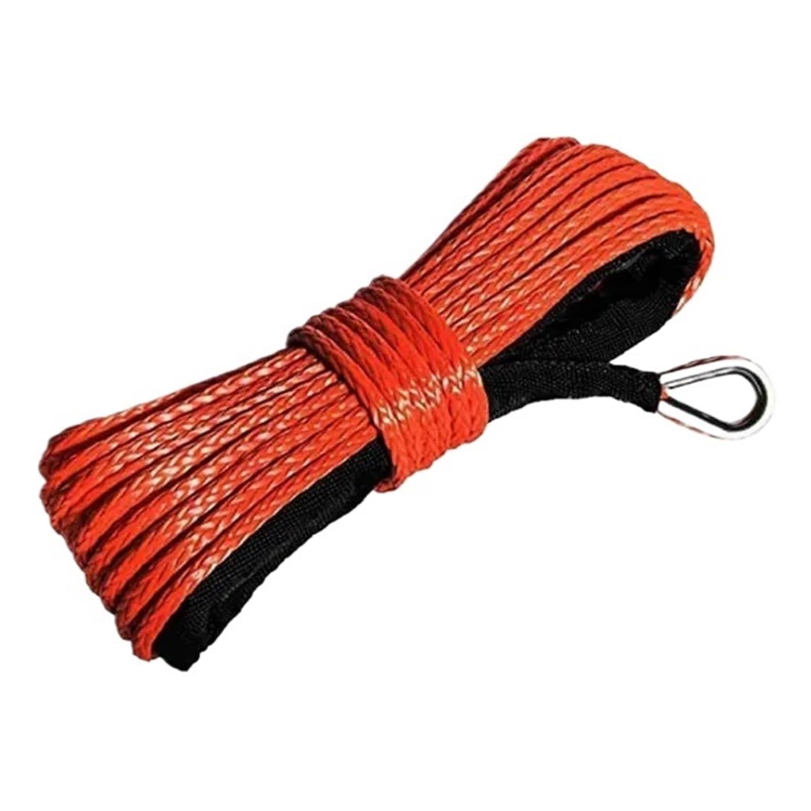 7,700 Lbs 6mm X 15m Kabel Plazmowy Syntetyczna Linka Wciągarki Lina Uhmwpe Z Osłoną Akcesoria Samochodowe Holownicza Do Samochodu Pas Holowniczy Solidna I Niezawodna(A)