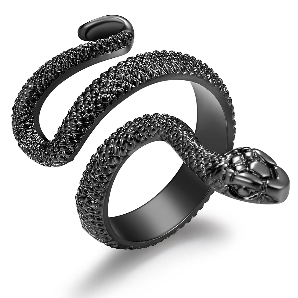 Sora TukiSnake Ring Silver Snake Rings for Women Phoenix Ring Adjustable Vintage Rings Punk Goth Rings Gold Snake Silver Ring Set Snake Jewelry