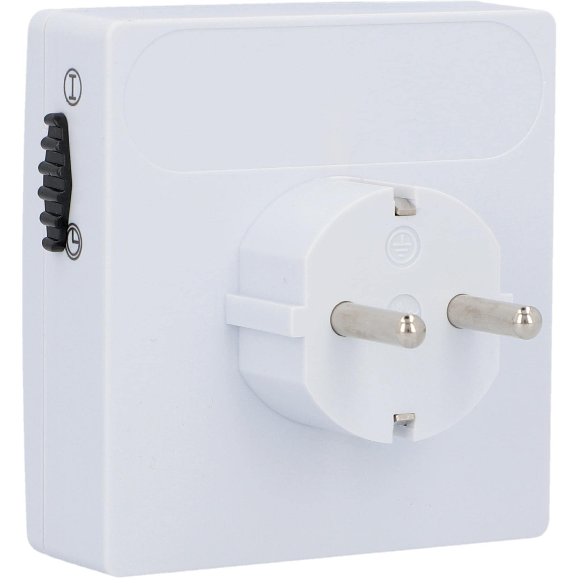 UNITEC Timer giornaliero meccanico per interni IP20 attraente forma quadrata analogica bianca 15 minuti di distanza regolabile