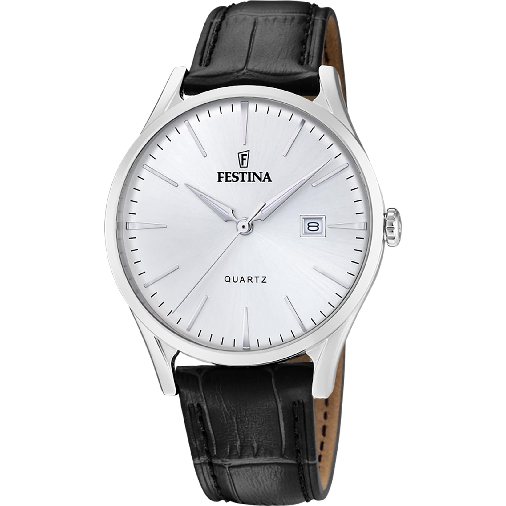 Festina Montre Homme Analogique en Cuir Noir