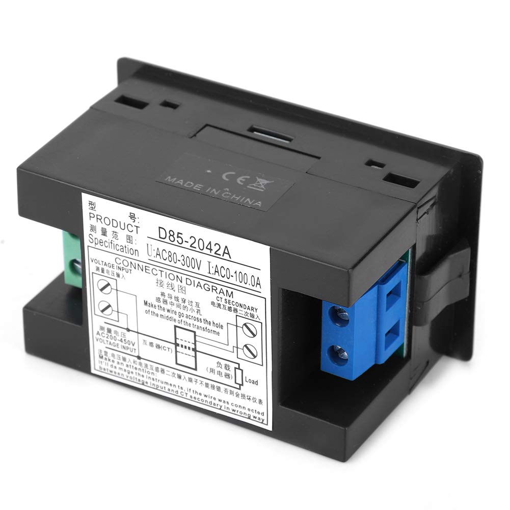 Digital Ammeter Voltmeter LED Volt Meter Volt Amp Display Ammeter Amp Meter D85 2042A LCD Dual Display Voltage Meter Ammeter AC80 300V 200 450V 0.1 100A with Current Transformer - Image 2