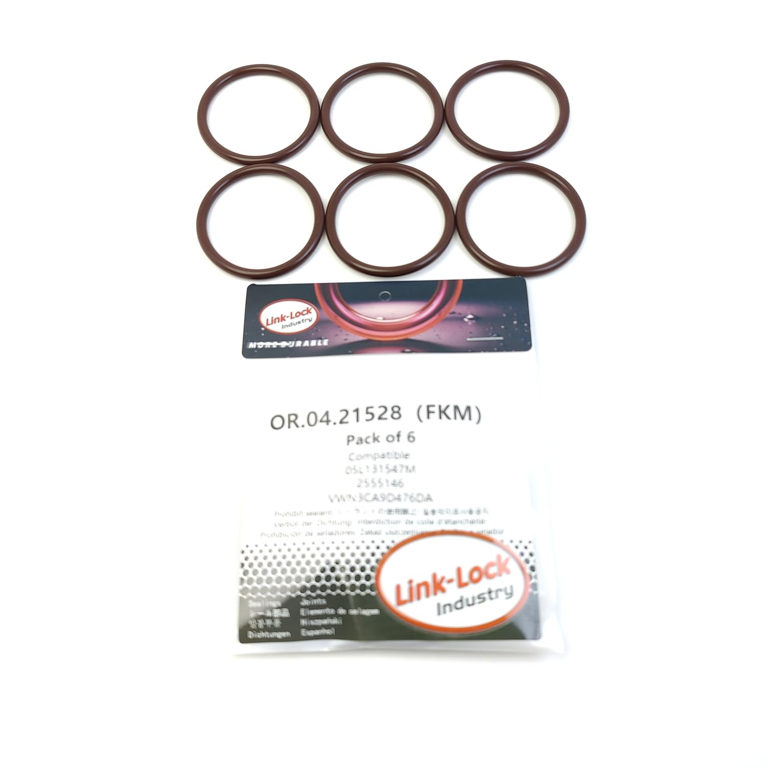 6PCS OR.04.21528 FKM Viton Sealing O-Ring Kit of Exhaust Gas Recirculation Valve 05L131547M 2555146 VWN3CA9D476DA for Audi-DXPA DTUA DSUB DTRB DTTC for VW