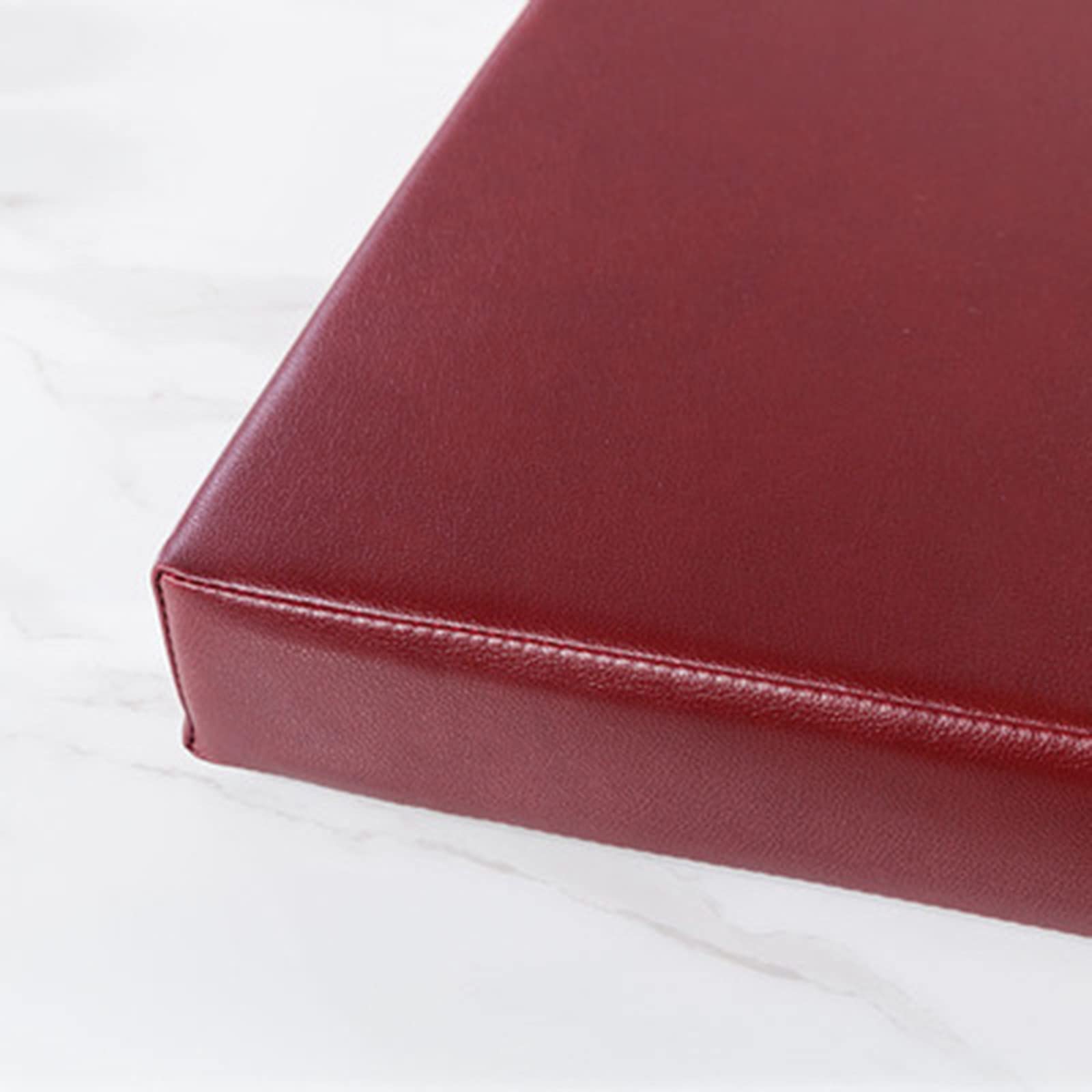 Cuscino impermeabile per panca da giardino 2-3 posti, pelle e pelliccia da esterno, ideale per patio e porte scorrevoli, colore bordeaux, 140 x 30 x 5 cm