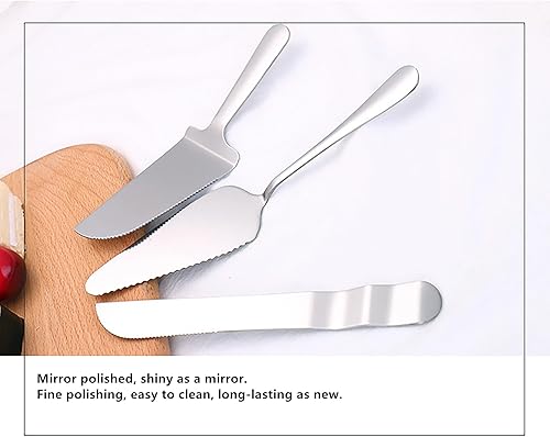Miniatura 3 de Juego de cuchillos y servidores de acero inoxidable para boda, incluye cortador de pasteles y pastel, perfecto para bodas, cumpleaños, fiestas y