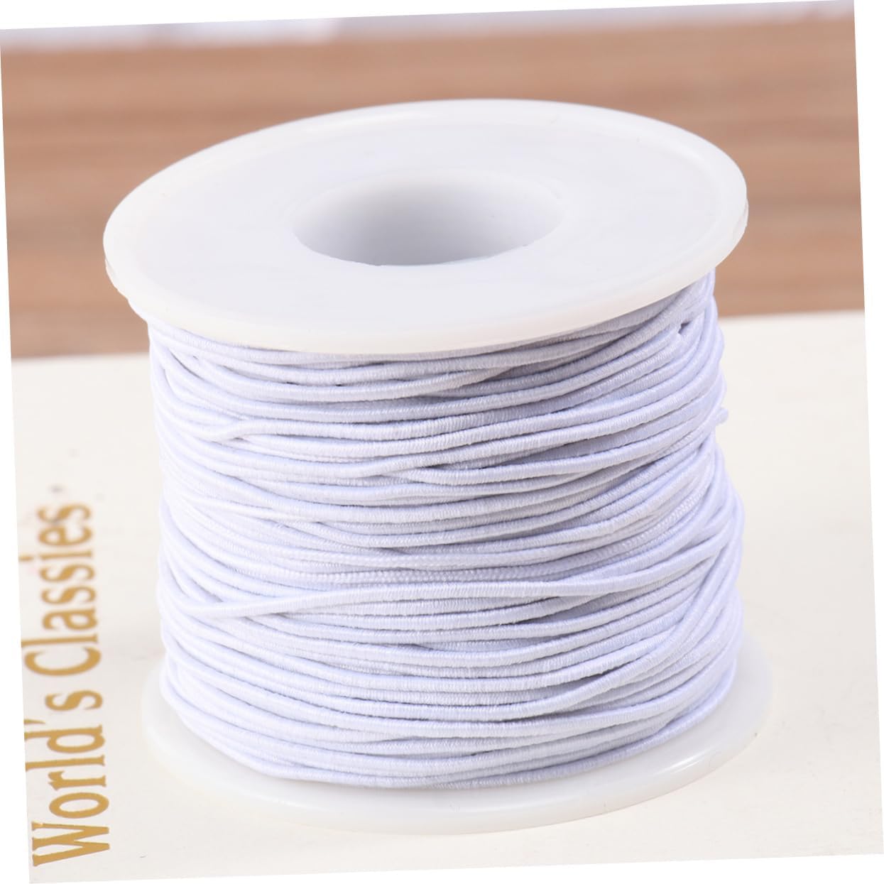 DOITOOL 3sets 2 Roll DIY Elastic Line White Core Covered Stretchy Thread for Bracelet Jewelry Making Strong Beading Cord for Crafts and DIY Projects 2roll*3