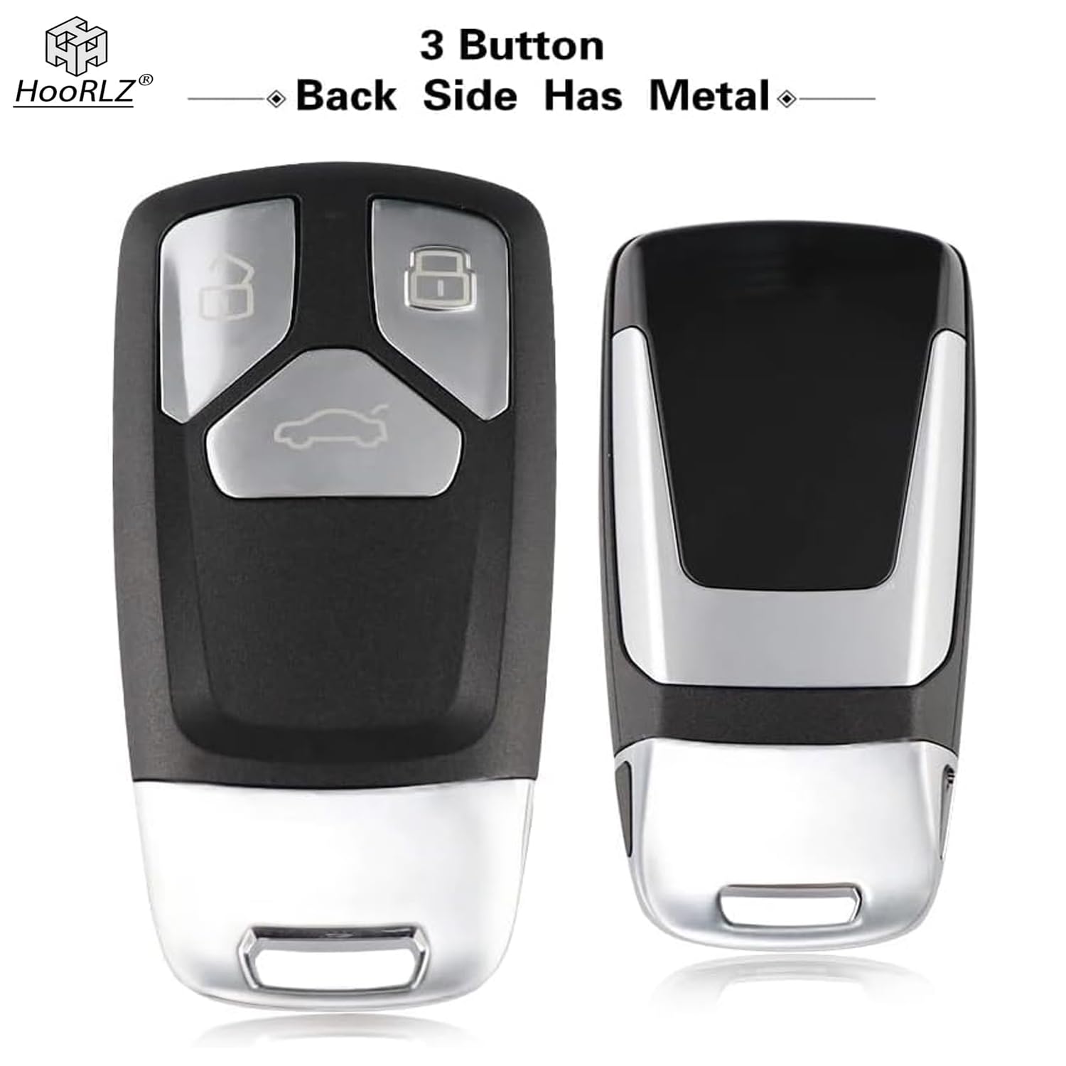 Audi - Guscio chiave per Audi Q2 Q3 Q5 Q7 Q8 A4 S4 A5 S5 A6 A7 A8 TT chiavi auto Audi A4, chiave di ricambio Audi Q5, telecomando Audi – 3 tasti