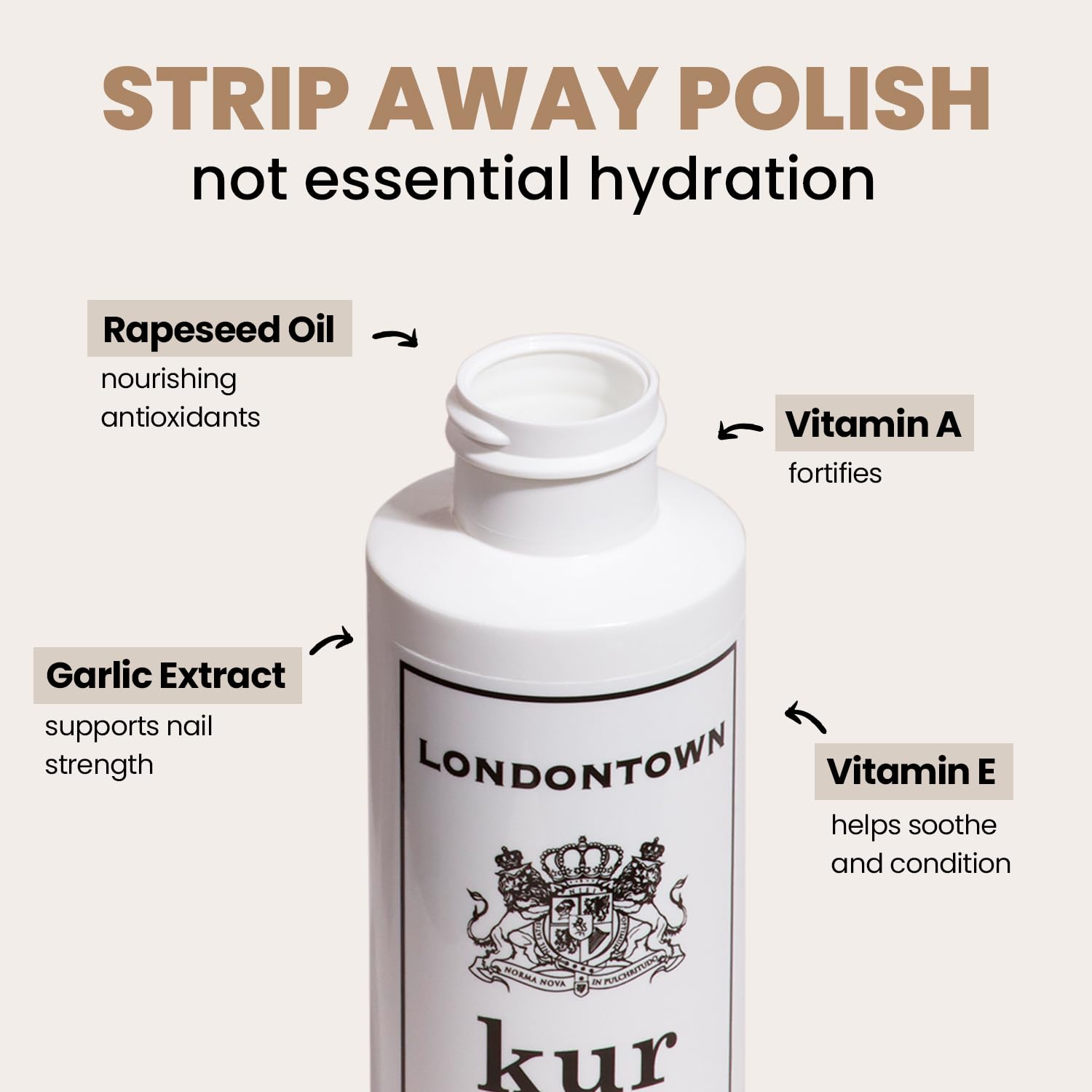 LONDONTOWN kur Strengthening Lacquer Remover, 4 Fl Oz - Image 5