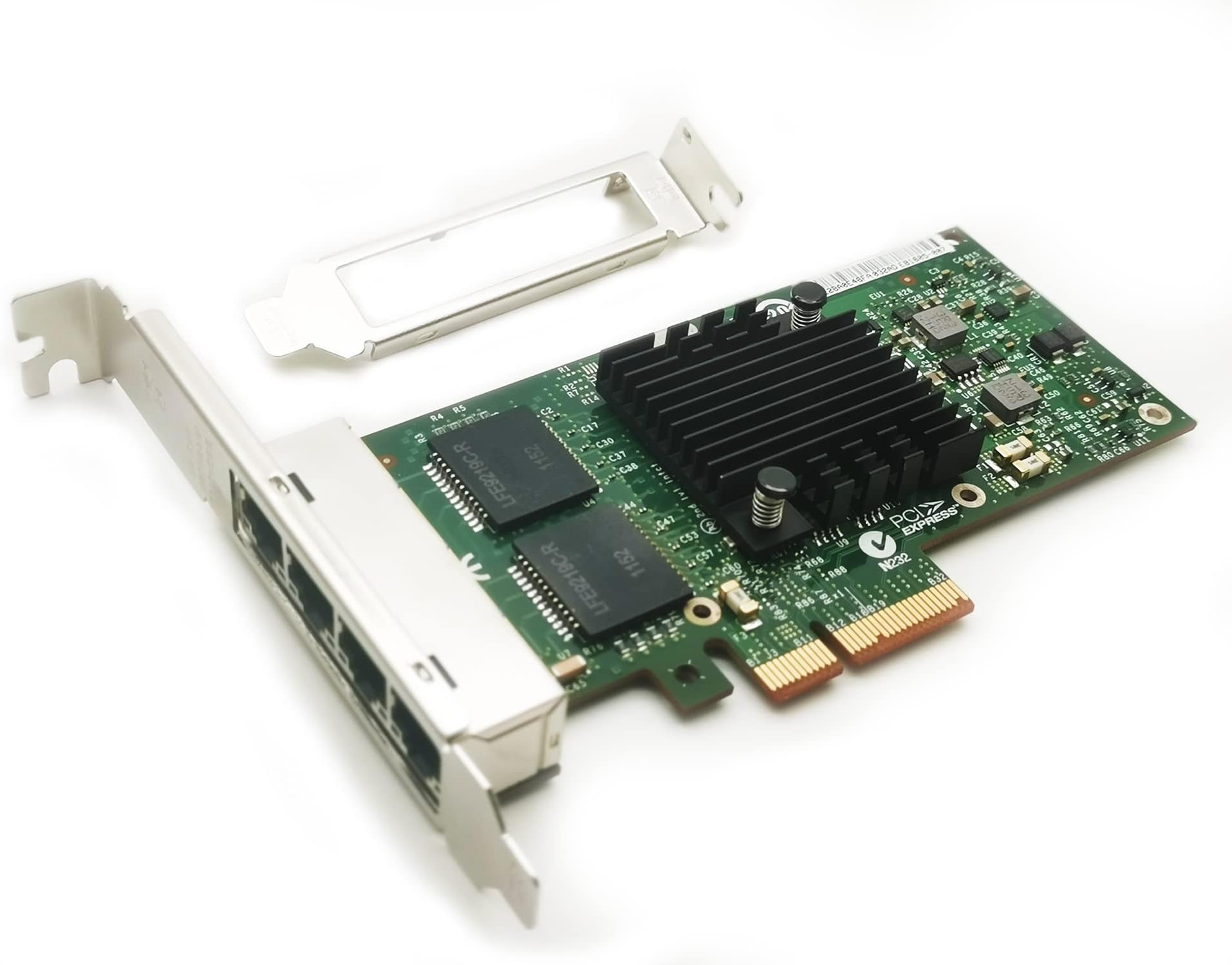 1GbE Ethernet Card I340-T4 Quad RJ-45 Copper Ports PCIE X4 Ethernet Server Network Adapter(NIC) E1G44HTBLK Compatible Intel 82580 Chip with Low Profile Bracket