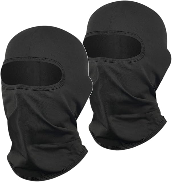 Amazon Brand - HIKARO Balaclava Face Mask for Men Skiing, Snowboarding, Motorcycle & Wind Protection (2 Pack)
